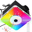 Bluetooth Bathroom Exhaust Fan with Light,Bluetooth Speaker Exhaust Fan