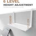 Office Cubicle Shelf - 13.8'' x 5.9'' Storage Organizer Floating Corner Rack Hanging Shelf Height Adjustable Home Office Essentials for Planter Statue Decor Photo Frame