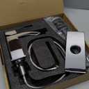 CREA Waterfall Bathroom Faucet 1 Hole Single Handle Brushed Nickel Stainless Steel Modern Basin Mixer Tap 3 Hole Deck Plate RV Vanity(Pop Up Drain/cUPC Supply Line)