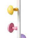 Coat Rack Coat Rack Stand for Children, Metal Freestanding Garment Rack Bedroom Clothes Hanger with 8 Mushroom Hooks, Cute Hanging Rack for Coats, Hats, Bags, Scarves(Color:White) hopeful