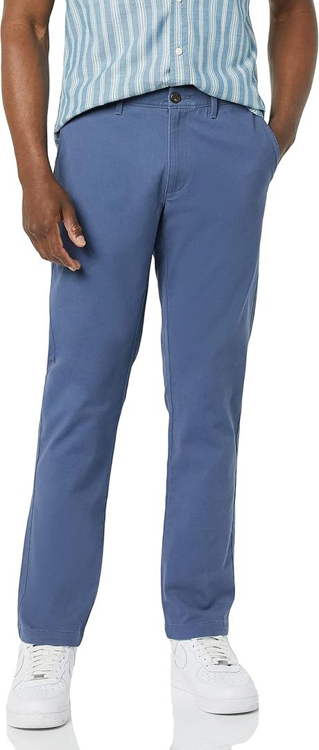 Amazon Essentials Men's Athletic-Fit Casual Stretch Chino Pant (44W x 34L, Dark Blue)