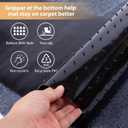 Carpet Protector for Pets Cat Carpet Protector for Doorway, Anti Scratch Under Door Cat Scratch Protector Mat, Easy to Cut Plastic Stopper (Black, 3.6FT-2pack)