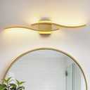 WOSHITU Gold LED Bathroom Vanity Lights: 31.5 Inch 32W Bathroom Lighting Fixtures Over Mirror 5CCT Dimmable 2700-5000K Vanity Lights Modern Bath Sconces Wall Light for Mirror Bedroom Living Room