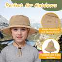 Outdoor Kids Sun Hat UPF 50+ Quick Dry Foldable Bucket Hat Lightweight Adjustable Fishing Safari Hat for Girls and Boys