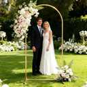 Metal Arch Backdrop Stand 7.2FT: Wedding Arch Frame for Ceremony Balloon Arch Stand for Birthday Anniversary Wedding Party Baby Shower