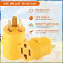 Kanayu NEMA 10-30P to 14-30R Dryer Adapter, 3 Prong to 4 Prong Adapter Convert 10-30P Plug to 14-30R Receptacle, 220v 30 Amp 4P Newer Dryer to 3P Older House