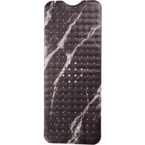 ENKOSI Bath Mat Large 40 x 16 Inch Non-Slip Bathtub Mat with Secure Anti-Slip Suction Cups & Drain Holes Extra Long Bathroom Shower Mat for Tub with Black Marble Design (Black Marble 40x16)
