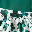 Noubeau Infant Baby Girl St.Patrick's Day Dress Ruffle Long Sleeve Romper Top Lucky Clover Print Skirt Outfits+Headband