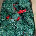 MorTime 9 FT LED Christmas Garland with Pinecones Red Berries Bows Christmas Balls Candies, Multi-Function Christmas Garland with 50 Warm White LED Lights, 180 Branch Tips