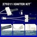 [2026 Upgraded] BlueStars Dryer Repair Kit 338906 Gas Dryer Flame Sensor & 279311 Igniter & 279834 Gas Valve Solenoid Coils - For Whirlpool Kenmore Maytag - Replaces WP338906 AP3094251 PS334310