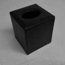 Tissue Box Cover Square Tissue Box Holder for Bathroom (Black)