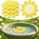 Enhon 4 Pack Bee Watering Station, 8.5 inch Sunflower Floating Bee Island, Butterfly Feeder, Pontoon Watering Station for Butterfly Insect Feeding, Bath and Outdoors Garden Decor