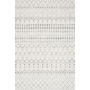 nuLOOM 10x14 Moroccan Blythe Area Rug, Grey, Faded Bohemian Design, Stain Resistant, For Bedroom, Dining Room, Living Room, Hallway, Office, Kitchen, Entryway