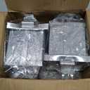 Otoolling 2 Pack Christmas Silver Gift Box Stocking Holder for Mantel Metal Bow Stocking Hangers Silver Glitter Gift Box Christmas Glitter Sturdy Stockings Hooks for Fireplace Counter Window Decor