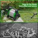 SPECILITE Portable Garden Hose Reel with 75ft Heavy Duty 304 Stainless Steel Water Pipe, Wall Mount Lightweight Winder Combo with Nozzle for Outside, Yard, Patio