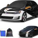 Car Cover Waterproof All Weather, Full Exterior Minivan Cover Universal Fit Hyundai Veloster/Kona, Ford Fiesta, Nissan Leaf, Kia Soul, Volkswagen Golf etc, See Chart(Length 163"-177").