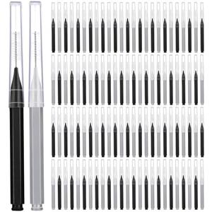 Patelai 100 Pieces Braces Brush for Cleaner Interdental Brush Toothpick Dental Tooth Flossing Head Oral Dental Hygiene Flosser Toothpick Cleaners Tooth Tool(Black, Grey,Suitable Size)