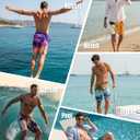 Men Swim Trunks 9 Inch with Mesh Lining Breathable Quick Dry Drawstring Pockets for Summer Beach Pool Board (M)
