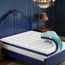 4 Inch Dual Layer Memory Foam Mattress Topper Full Size - 2 Inch 1000GSM Soft Pillow Top Mattress Pad & 2 Inch 5-Zone Egg Crate Cooling Gel Memory Foam for Back Pain (Twin XL,39"x80")