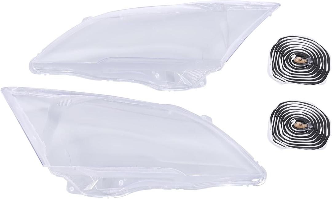 Pair Left&Right Side Clear Headlight Headlamp Lens Cover Compatible with Honda CRV 2007 2008 2009 2010 2011 Headlight Headlamp Cover Lens Shell Lampshades Provide Installation Glue