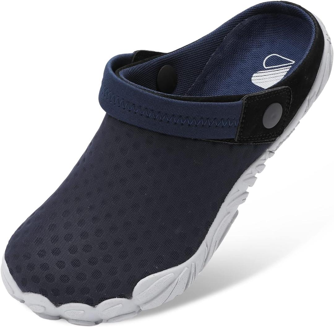 Besroad Outdoor Hiking Slip on Sandals Sports Water Shoes Fashion Sneakers Slippers Classic Clogs for Women Men (9 Women/7.5 Men, Navy Blue)