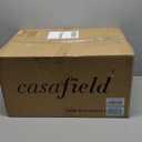 Casafield 13" x 13" Water Hyacinth Storage Baskets, Natural - Set of 4 Collapsible Cube Organizers, Woven Bins for Bathroom, Bedroom, Laundry, Pantry, Shelves