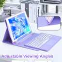MePadKey Touchpad Keyboard Case for iPad 6th 2018/5th Generation 2017 9.7 inch, 7-Color Backlight Type-C Charging Keyboard with Pencil Holder Cover Fit iPad Air 2/Pro 9.7 (Purple)