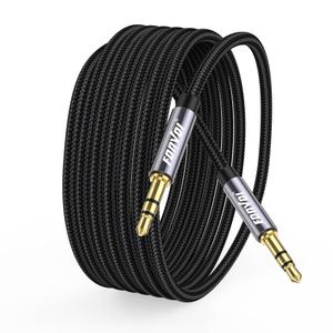 AUX Cable,3.5mm Audio AUX Cord for Car,Braided 3.5mm Male to Male Stereo Cable, Compatible with:Headphones, Phones, iPod,Car Audio,MP3 and More (15FT)