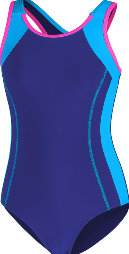  Womens One Piece Sport Swimsuit Water Aerobic Bathing Suit Lap Swimwear Size 16