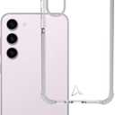 Armor Classics Crystal Case for Samsung Galaxy S23 Plus, Crystal Clear with Light Grey Tape