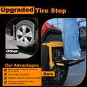 Heavy Duty Truck Tire Step,Wheel Step for Truck,SUV,RV & Pickup,Non-Slip Steel Surface,Adjustable to Fit Tire from 8”to 13”Rated up to 350 Lbs,5-Level Height Adjustment