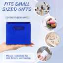 Qilery 50 Pcs Wedding Paper Gift Bags Bulk with Tissue Paper Small Gift Bags with Handle and Tags for Birthday Wedding Mothers' Day Party Business(Dark Blue,4.7 x 2.4 x 3.9'')