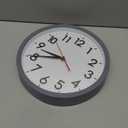 AKCISOT Wall Clock 10 Inch Silent Non-Ticking Modern Clocks Battery Operated - Analog Classic for Office, Home, Bathroom, Kitchen, Bedroom, School, Living Room(Gray)