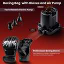 Freestanding Punching Bag for Adults Teens, 70'' Heavy Boxing Bag with Gloves and Pump, Women Men Stand Kickboxing Bags, Upgraded Big Base Boxing Equipment Set for Training MMA Fitness Home Gym (Red)