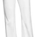 GRAPENT Womens Flare Jeans High Waisted Wide Leg Baggy Jean for Women Stretch Denim Pants (Large, Long Cream White)
