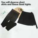 Delcast 2 Pairs Fleece Lined Tights WomenFake Translucent Thermal Sheer Thick Pantyhose Leggings for Winter (M)