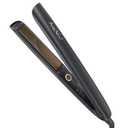 Hair Straightening Irons, Hair Straightener and Curler 2 in 1, 15s Fast Heating Hair Iron Straightener, Dual Voltage Ceramic Flat Iron Creates Silky Hair Instantly