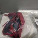 Ruqmuis Chair Cushions for Dining Chairs, 2" Thick Seat Cushions for Kitchen Chairs, DShaped Chair Pads with Washable Cover, Ties and Non Slip Backing, 17'' x 16'', Set of 4, Red