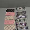 SIGVAN 6 Pack Oprah Style Reading Glasses Blue Light Blocking Square Computer Spring Hinge Readers for Women Men (6 Mix-1)