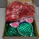 Ariel Mermaid Costume for Girls Kids Princess Dress with Wig Necklace Accessories Set for Halloween Costume Birthday (130 5-6 Years)