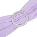 Peomeise 50pcs Lavender Spandex Chair Sashes with Buckle Slider for Wedding, Party Decoration