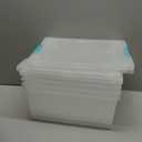 IRIS USA 12 Qt. Plastic Storage Bins Containers with Lids, 4 Pack, Small Sensory Bin, Craft Storage, Craft Organizers & Storage, Organizing Container for Home, Office & Art Supplies, Stackable, Clear