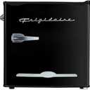 FRIGIDAIRE Black Retro Mini Refrigerator-Energy Saving-Adjustable Thermostat Control-Side Mounted Bottle Opener-Ideal for Dorm, Office, RV, Garage, Apartment 1.6 Cubic Feet