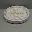 50 Pcs Wildflower Happy Mother's Day Paper Plates 10" X 12" Large Disposable Happy Mothers Day Party Decoration Heavy Duty Floral Butterfly Dessert Plates for Mother's Day Party Supplies