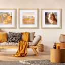 VNVNK 23x23 Frame Natural Wood Color, Perfect for 23x23 Inch Picture without Mat or 19x19 Inch Picture with Mat, Home Wall Decor Picture Frame-1 PCS