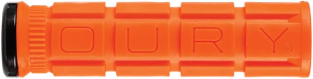 Oury V2 Single Sided Lock-On Bicycle Grips - 2019 Updated Model (135mm, Blaze Orange) 2 Pcs, Right and Left