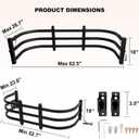 Truck Bed Extender, Bilateral Retractable Tailgate Extender, Aluminum Adjustable Size 52"-62.6"L x 23"-26.7"W x 18"H, Fits Chevy Silverado & GMC Sierra, Ford F-Series, Dodge Ram, Tundra, Nissan Titan