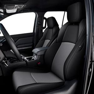 Custom Fit Seat Covers for Toyota 4Runner 2025 2026 | Full Set Faux Leather Car Seats Cover for 4Runner Accessories Black&Gray(5 Seats Model Only)
