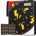 Trading Card Binder 9 Pocket,Card Binder 900 Pockets,Card Book Holder Cards with 50 Removable Sleeves,3-Ring Zip Design MTG/TCG/Sport Collectible Trading Card Albums Gifts for Boys and Girls (Black) (Large)