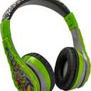 eKids Teenage Mutant Ninja Turtles Wireless Headphones for Kids, Bluetooth Headphones with Microphone Includes Aux Cord, Earphones for School, Home, or Travel